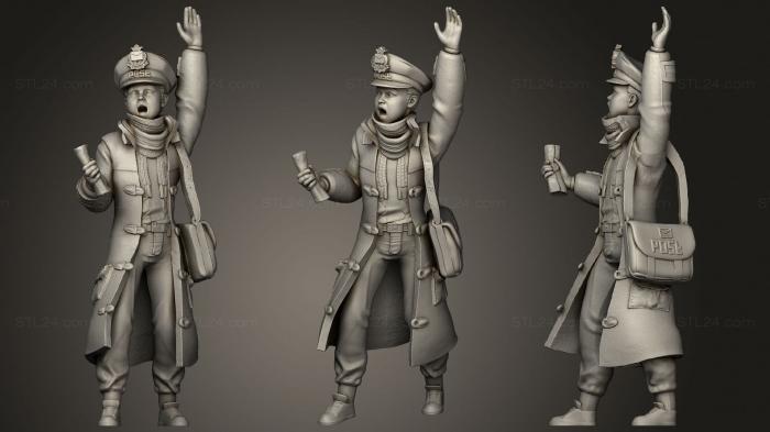 Military figurines (Mailboy Calling, STKW_1435) 3D models for cnc
