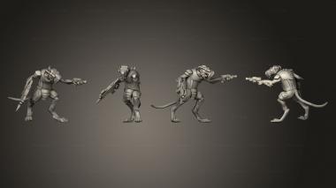 Military figurines Vermin Pistol Rifle V 1 3d model