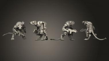 Military figurines Vermin Pistol Rifle V 2 3d model