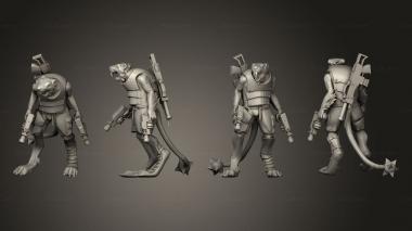 Military figurines Vermin Pistol Rifle V 3 3d model