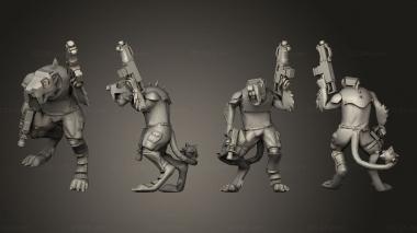 Military figurines Vermin Pistol Rifle V 4 3d model