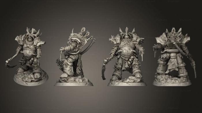Military figurines (very sick space soldier pre, STKW_14362) 3D models for cnc