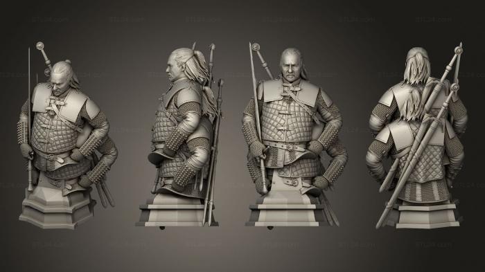 Military figurines (Vesemir Bust, STKW_14363) 3D models for cnc