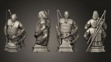Military figurines Vesemir Bust 3d model