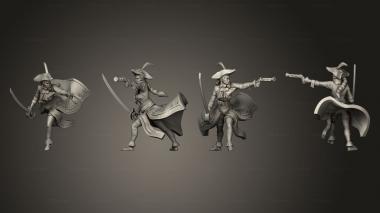 Military figurines Veteran Captain Shooting 3d model