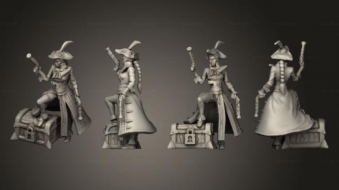 Military figurines (Veteran Captain Treasure, STKW_14371) 3D models for cnc