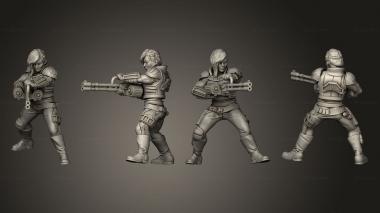 Military figurines Veteran Mercenary Cara Dune fixed 3d model