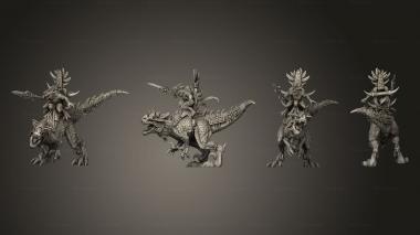 Military figurines Veteran on Tyrannosaur 3d model
