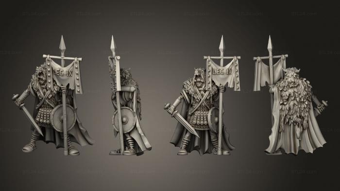 Military figurines (VEXILIARIUS ON FOOT, STKW_14376) 3D models for cnc