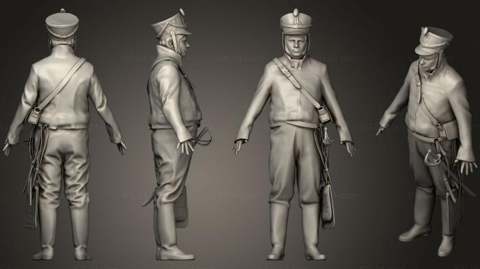 Military figurines (man from the tv show in black uniform 20, STKW_1438) 3D models for cnc