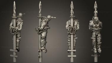 Military figurines victim 03 3d model