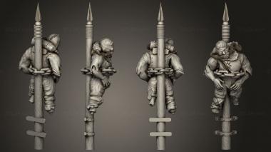 Military figurines victim 04 3d model