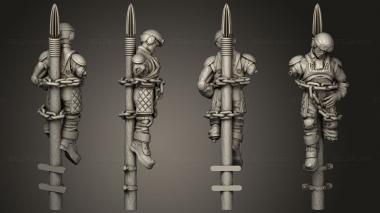 Military figurines victim 08 3d model