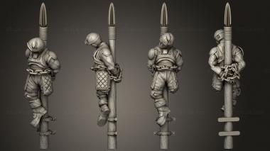Military figurines victim 10 3d model