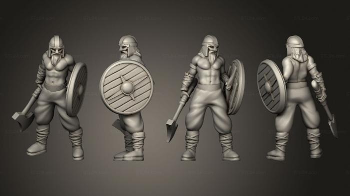 Military figurines (Viking Longboat Raider v 1, STKW_14395) 3D models for cnc