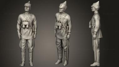 Military figurines Man in military uniform 0116 1 3d model