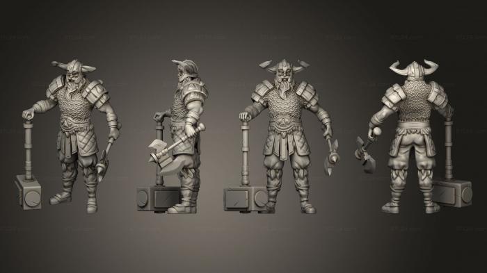 Military figurines (Viking Raider Male, STKW_14405) 3D models for cnc