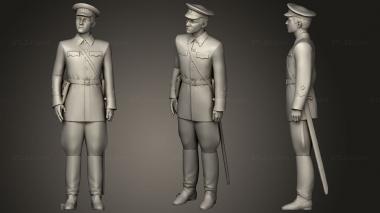 Military figurines Man in military uniform 0116 3 3d model