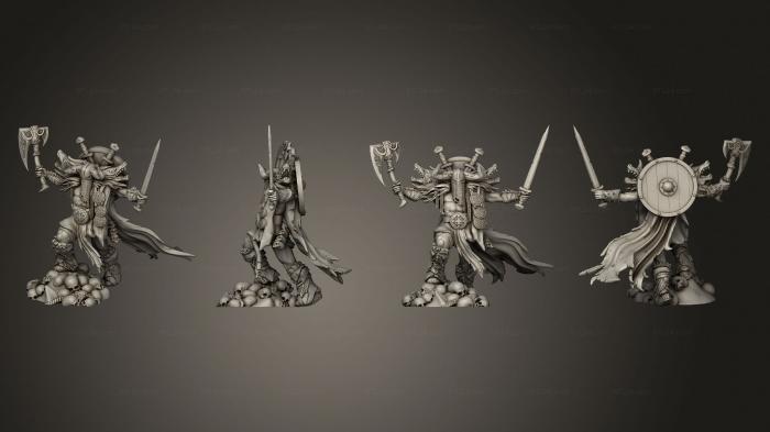 Military figurines (Vikings Gods and Heroes Einherjar Boss, STKW_14415) 3D models for cnc