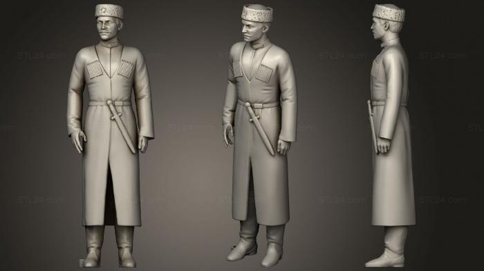 Military figurines (Man in military uniform 0116 4, STKW_1442) 3D models for cnc