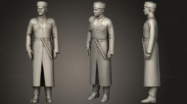 Military figurines Man in military uniform 0116 4 3d model