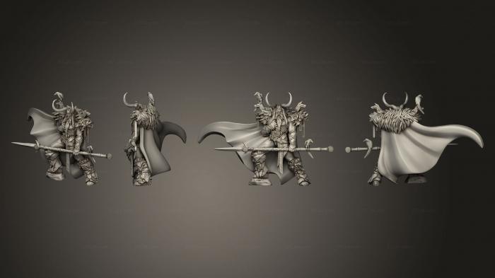 Military figurines (Vikings Gods and Heroes Odin, STKW_14429) 3D models for cnc