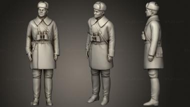 Military figurines Man in military uniform 0116 5 3d model