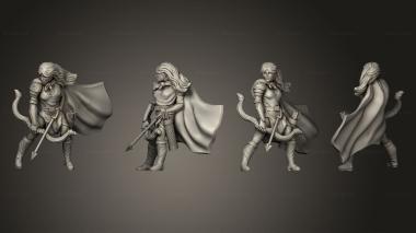 Military figurines Villager Huntress 3d model