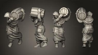 Military figurines Villager Winemaker 3d model