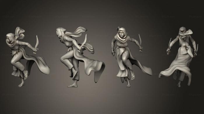 Military figurines (Viziers Assassin Running, STKW_14459) 3D models for cnc