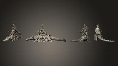 Military figurines Vodoo Priest Crocodile Mount Large 01 3d model