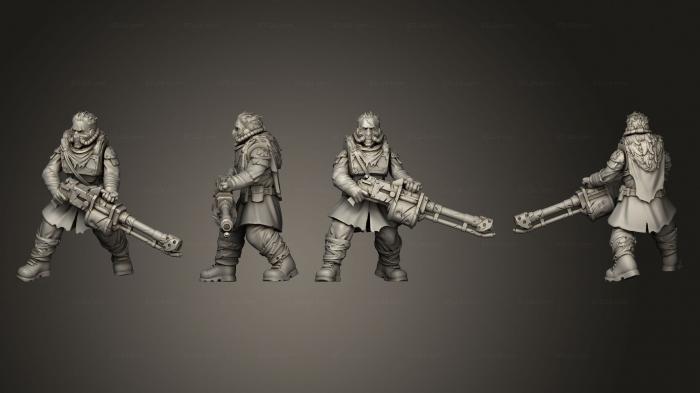 Military figurines (Vultures Horde vultures butchers squad commander axe 001, STKW_14537) 3D models for cnc