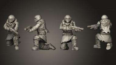 Military figurines Vultures Horde vultures butchers squad commander axe 007 3d model