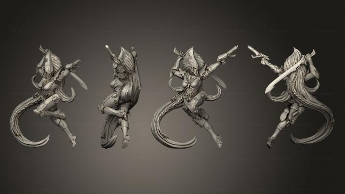 Military figurines (Wailing Furie 03, STKW_14553) 3D models for cnc