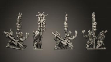 Military figurines Wakes Emporium Greater Beastkin halberd Command Stand 1 3d model