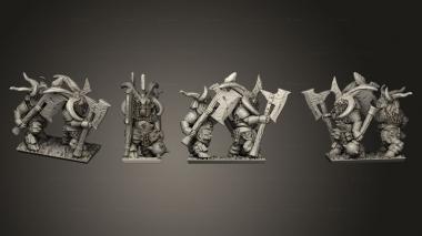 Military figurines Wakes Emporium Greater Beastkin halberd Command Stand 2 3d model
