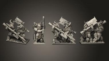Military figurines Wakes Emporium Greater Beastkin halberd Stand 1 3d model