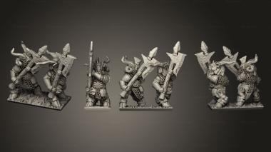 Military figurines Wakes Emporium Greater Beastkin halberd Stand 2 3d model