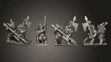 Military figurines Wakes Emporium Greater Beastkin halberd Stand 3 3d model