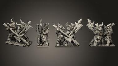 Military figurines Wakes Emporium Greater Beastkin halberd Stand 5 3d model