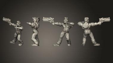 Military figurines Wannaboo Ganger Jock 3d model