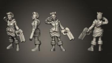 Military figurines Wannaboo Ganger Magigirl 3d model