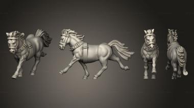 Military figurines WAR CHARIOT HORSE B 3d model