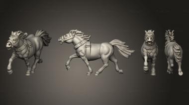 Military figurines WAR CHARIOT HORSE D 3d model