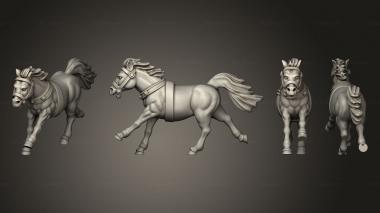 Military figurines WAR CHARIOT HORSE E 3d model