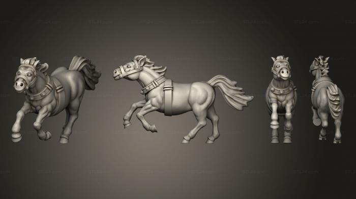 Military figurines (WAR CHARIOT HORSE F, STKW_14595) 3D models for cnc