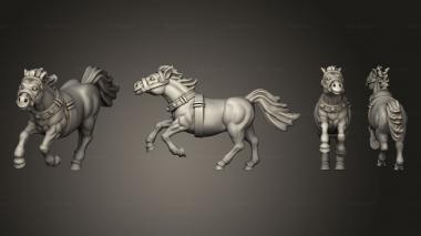 Military figurines WAR CHARIOT HORSE F 3d model