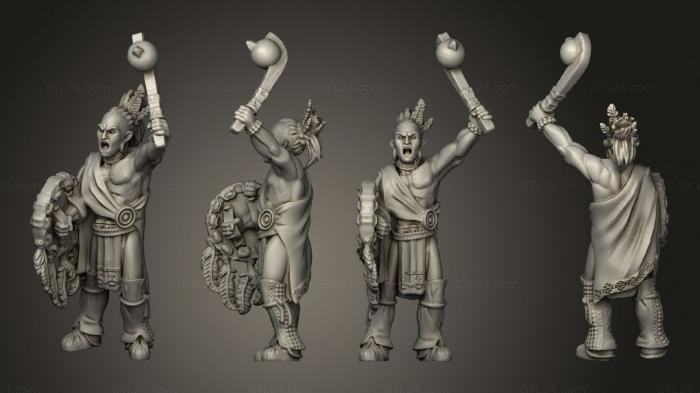 Military figurines (War Club 1, STKW_14597) 3D models for cnc