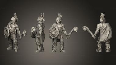 Military figurines War Club 3 3d model