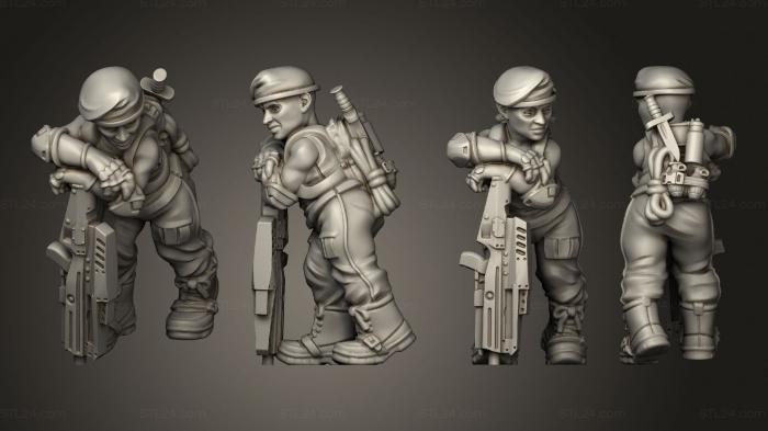 Military figurines (War F Dwarf, STKW_14601) 3D models for cnc